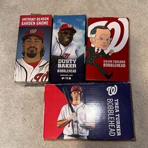 Washington Nationals Bobbleheads & Gnome NWB